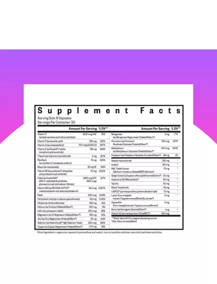 Seeking Health Optimal Prenatal / Комплекс витаминов для беременных 240 капсул, фото 12 в магазине биодобавок nutrido.shop