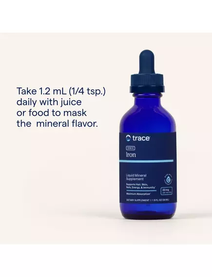 Trace Minerals Ionic Iron / Ионизированное железо 22 мг 56 мл, фото 10 в магазине биодобавок nutrido.shop