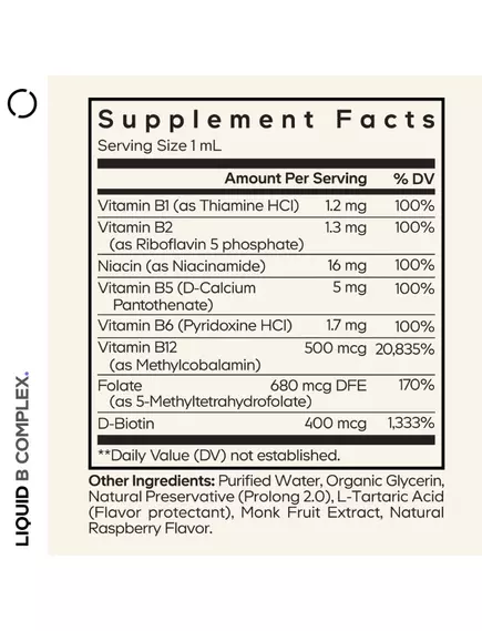 CodeAge Liquid B Complex / Комплекс вітамінів групи Б 29,6 мл, фото 2 від магазину біодобавок nutrido.shop