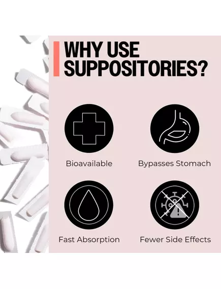 PurO3 Ozonated Olive&Castor Oil Suppositories / Супозиторії з озоном + оливкова та рицинова олія 10 шт., фото 7 від магазину біодобавок nutrido.shop