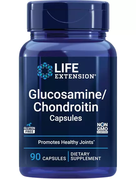 LIFE EXTENSION GLUCOSAMINE CHONDROITIN / ГЛЮКОЗАМІН І ХОНДРОЇТИН 90 КАПСУЛ, фото 10 від магазину біодобавок nutrido.shop