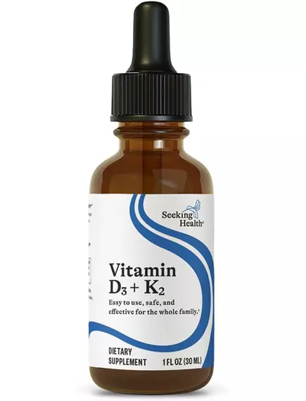 SEEKING HEALTH VITAMIN D3+K2 DROPS / ВІТАМІН Д3+К2 РІДКИЙ 30 МЛ, фото 8 від магазину біодобавок nutrido.shop