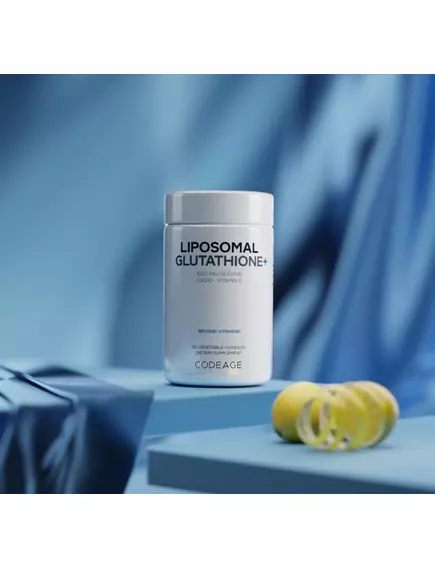 CodeAge Liposomal Glutathione+ / Ліпосомальний глутатіон + вітамін С і CoQ10 120 капсул, фото 8 від магазину біодобавок nutrido.shop