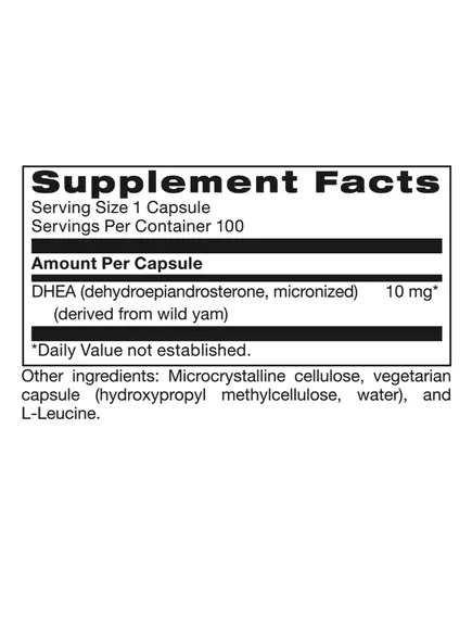 NEUROBIOLOGIX DHEA 10 MG / ДГЕА 10 МГ 100 КАПСУЛ, фото 4 від магазину біодобавок nutrido.shop