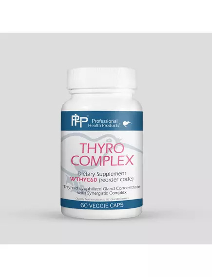 Professional Health Products Thyro Complex with Thyroid Gland / Комплекс для щитоподібної залози 60 капсул від магазину біодобавок nutrido.shop