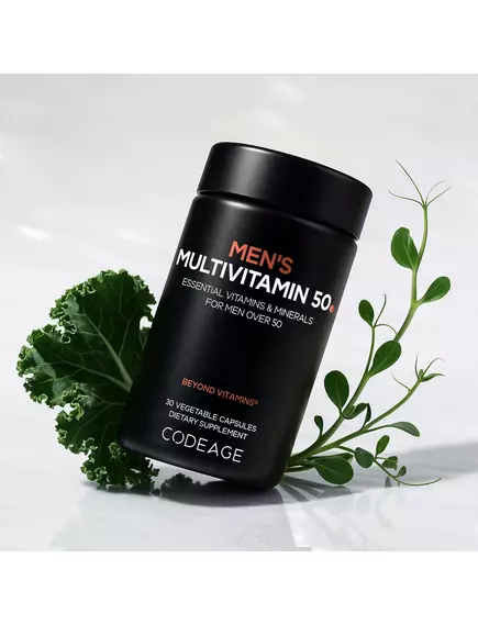 CodeAge Men's Daily Multivitamin 50 / Мультивітамінний комплекс для чоловіків віком від 50 років 30 капсул, фото 4 від магазину біодобавок nutrido.shop
