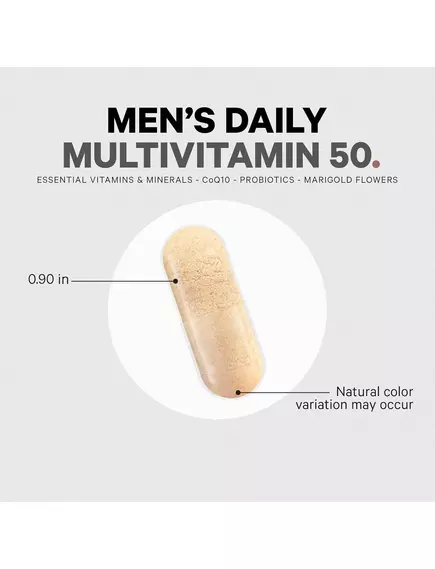 CodeAge Men's Daily Multivitamin 50 / Мультивітамінний комплекс для чоловіків віком від 50 років 30 капсул, фото 5 від магазину біодобавок nutrido.shop
