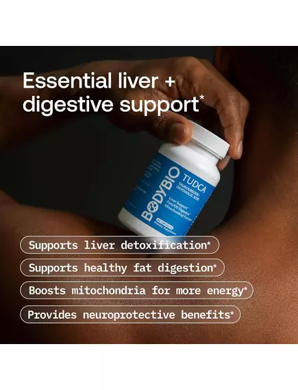 BODYBIO TUDCA / ТУДКА ТАУРОСОДЕЗОКСИХОЛЕВА КИСЛОТА 60 КАПСУЛ, фото 11 від магазину біодобавок nutrido.shop