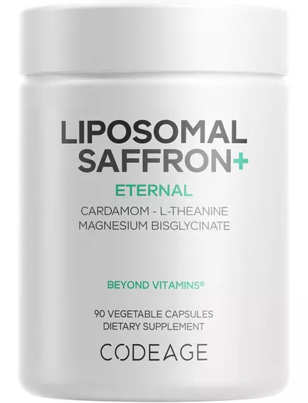 CodeAge Liposomal Saffron+ / Ліпосомальний шафран+ 90 капсул від магазину біодобавок nutrido.shop