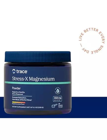 Trace Minerals Stress-X Magnesium Powder / Магній малат зі смаком малини та лимона порошок 460 г, фото 12 в магазине биодобавок nutrido.shop