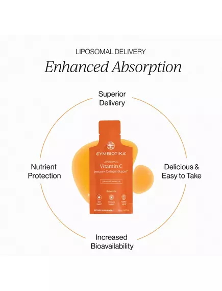 CYMBIOTIKA LIPOSOMAL VITAMIN C / ЛІПОСОМАЛЬНИЙ ВІТАМІН C 1000 МГ 28 САШЕ, фото 11 від магазину біодобавок nutrido.shop