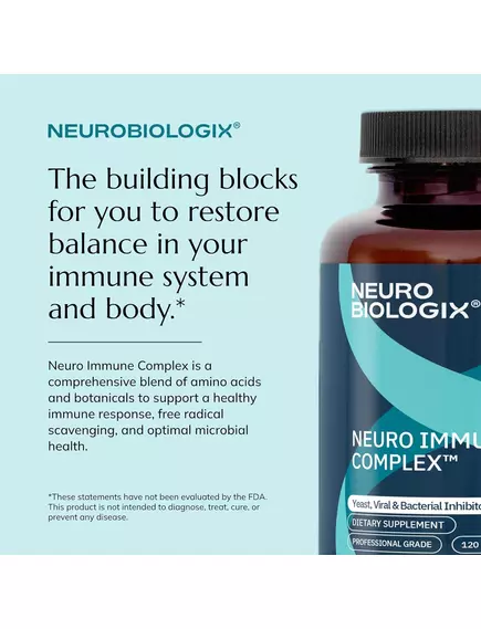 NEUROBIOLOGIX NEURO IMMUNE COMPLEX / НЕЙРОІМУННИЙ КОМПЛЕКС 120 КАПСУЛ, фото 8 від магазину біодобавок nutrido.shop