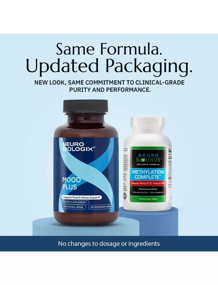 NEUROBIOLOGIX MOOD PLUS (FORMERLY BLISSFUL MOOD) / РОЗШИРЕНА ПІДТРИМКА НАСТРОЮ ТА СТРЕСУ 60 КАПСУЛ, фото 5 від магазину біодобавок nutrido.shop
