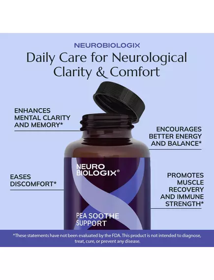 NEUROBIOLOGIX PEA SOOTHE SUPPORT / ПАЛЬМІТОІЛЕТАНОЛАМІД ПЕА 90 КАПСУЛ, фото 11 від магазину біодобавок nutrido.shop