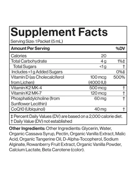 Cymbiotika Vitamin D3 + K2 + CoQ10 / Вітаміни Д3 4000 МО + K2 + Ку10 у ліпосомальній формі 30 саше, фото 2 в магазине биодобавок nutrido.shop
