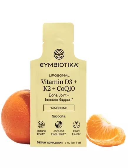Cymbiotika Vitamin D3 + K2 + CoQ10 / Вітаміни Д3 4000 МО + K2 + Ку10 у ліпосомальній формі 30 саше, фото 3 в магазине биодобавок nutrido.shop