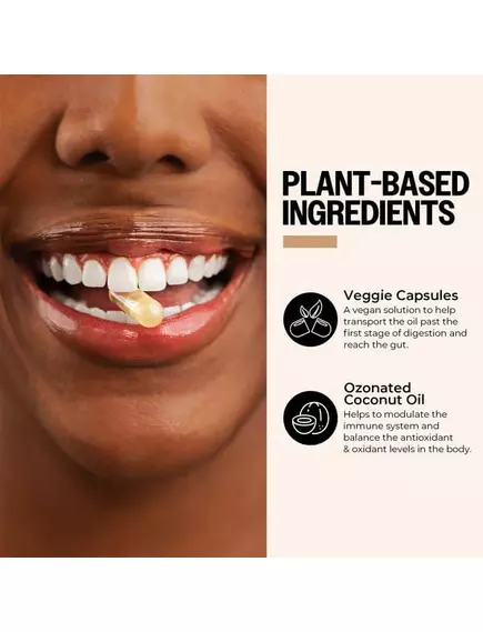 PurO3 Ozone‑Infused Coconut Oil Capsules / Озонована кокосова олія 500 мг 90 капсул, фото 3 від магазину біодобавок nutrido.shop