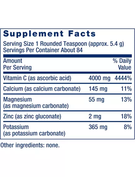 Life Extension Buffered Vitamin C Powder / Вітамін С у буферній формі порошок 454 г, фото 2 в магазине биодобавок nutrido.shop