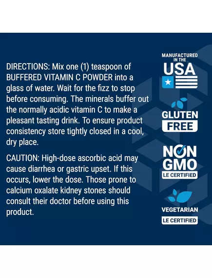 Life Extension Buffered Vitamin C Powder / Вітамін С у буферній формі порошок 454 г, фото 7 в магазине биодобавок nutrido.shop