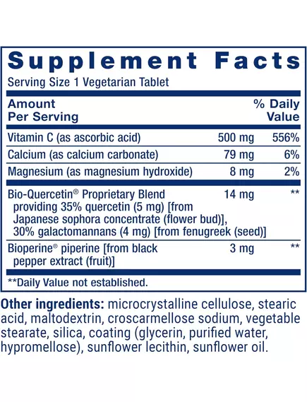 Life Extension Fast-C and Bio-Quercetin / Вітамін С і Біо-Кверцетин 60 таблеток, фото 3 від магазину біодобавок nutrido.shop