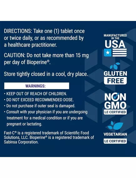 Life Extension Fast-C and Bio-Quercetin / Вітамін С і Біо-Кверцетин 60 таблеток, фото 6 від магазину біодобавок nutrido.shop