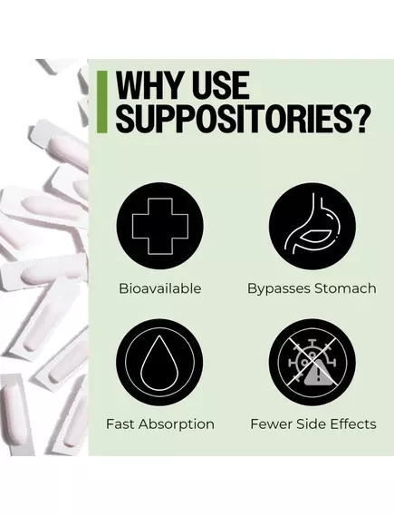 PurO3 Ozonated Hemp Oil Suppositories / Свічки з озоном + олія конопель 10 шт., фото 6 в магазине биодобавок nutrido.shop