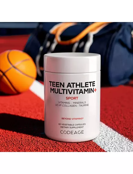 CodeAge Teen Athlete Multivitamin+ / Мультивитамины для спортсменов 60 капсул, фото 8 в магазине биодобавок nutrido.shop
