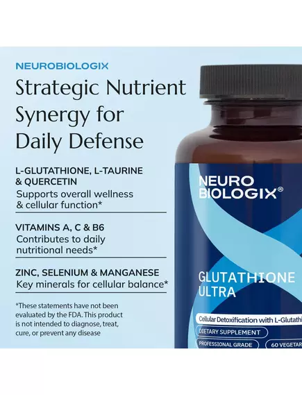 Neurobiologix Glutathione Ultra (formerly Detox and Antioxidant support) / Глутатіон для клітинної детоксикації 60 капсул, фото 8 від магазину біодобавок nutrido.shop