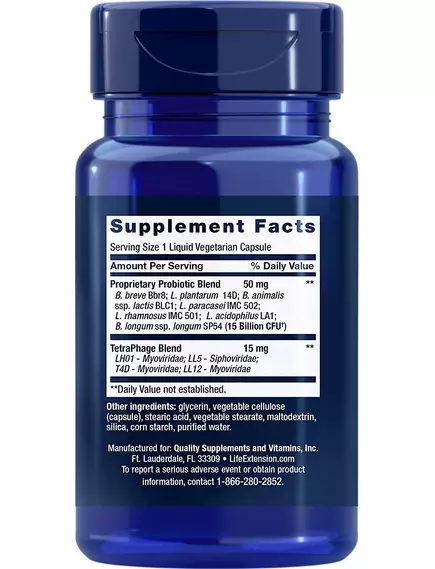 Life Extension Florassist GI with Phage Technology / ДжіАй з технологією бактеріофагів 30 капсул, фото 2 в магазине биодобавок nutrido.shop