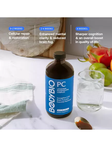 BODYBIO PC PHOSPHATIDYLCHOLINE / ФОСФАТИДИЛХОЛІН ПІДВИЩЕННЯ ПАМ'ЯТІ ТА УВАГИ 236 МЛ, фото 10 від магазину біодобавок nutrido.shop