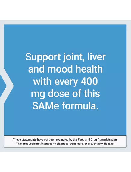 Life Extension SAMe (S-Adenosylmethionine) / CАМе 400 мг 60 таблеток, фото 6 в магазине биодобавок nutrido.shop