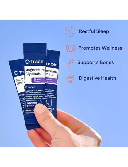 Trace Minerals Magnesium Glycinate Grape / Магній гліцинат смак винограду 30 саше, фото 4 від магазину біодобавок nutrido.shop