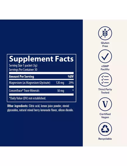Trace Minerals Magnesium Glycinate Orange / Магній гліцинат смак апельсина 30 саше, фото 2 від магазину біодобавок nutrido.shop