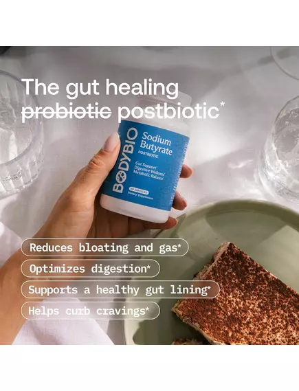 BodyBio Sodium Butyrate / Бутират Натрия 60 капс, фото 6 в магазине биодобавок nutrido.shop