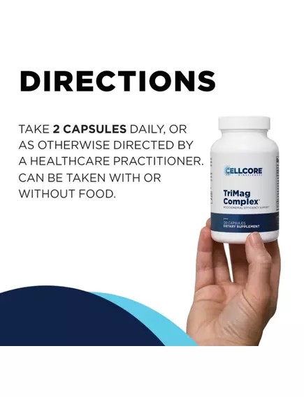 CellCore TriMag Complex / Комплекс магнію три форми з кофакторами 120 капсул, фото 5 в магазине биодобавок nutrido.shop