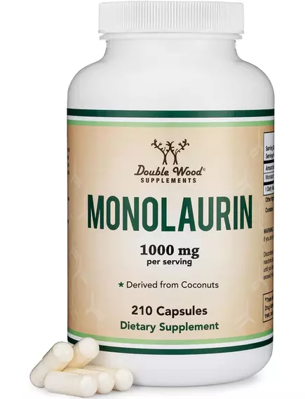 DOUBLE WOOD MONOLAURIN / МОНОЛАУРИН ПІДТРИМКА ІМУННОЇ СИСТЕМИ 210 КАПСУЛ, фото 8 від магазину біодобавок nutrido.shop