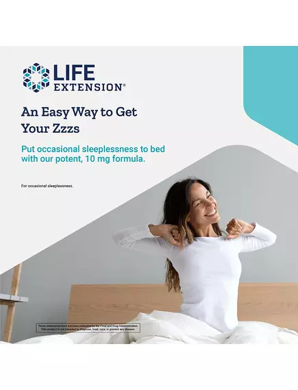 Life Extension Melatonin / Мелатонін 10 мг 60 капсул, фото 4 в магазине биодобавок nutrido.shop