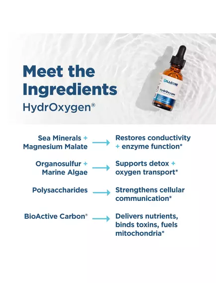 CellCore HydrOxygen / Підтримка засвоєння та використання кисню в організмі 59 мл, фото 8 від магазину біодобавок nutrido.shop