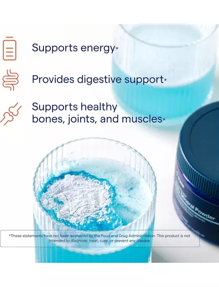 Trace Minerals ConcenTrace Daily Mineral Powder / Щоденні мінерали смак блакитної асаї 132 г, фото 5 в магазине биодобавок nutrido.shop