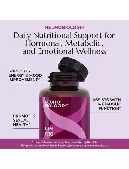 NEUROBIOLOGIX DIM PRO / ДІМ ПРО ЗДОРОВИЙ МЕТАБОЛІЗМ ЕСТРОГЕНУ 120 КАПСУЛ, фото 8 від магазину біодобавок nutrido.shop