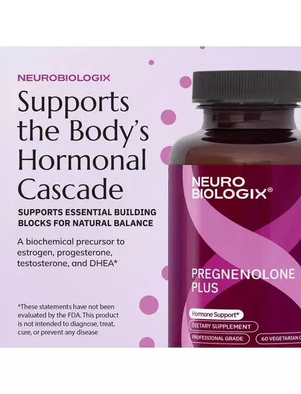 Neurobiologix Pregnenolone Plus / Прегненолон Плюс поддержка гормонального баланса 60 капсул, фото 4 в магазине биодобавок nutrido.shop