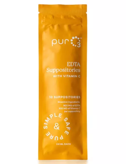 PurO3 EDTA Suppositories with Vitamin C / Супозиторії EDTA з вітаміном C 10 шт., фото 6 в магазине биодобавок nutrido.shop
