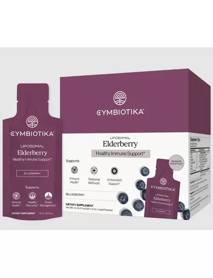 CYMBIOTIKA LIPOSOMAL ELDERBERRY / ОРГАНІЧНИЙ ЕКСТРАКТ БУЗИНИ ЛІПОСОМАЛЬНИЙ 26 САШЕ, фото 7 від магазину біодобавок nutrido.shop