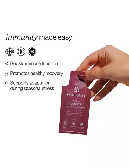 CYMBIOTIKA LIPOSOMAL ELDERBERRY / ОРГАНІЧНИЙ ЕКСТРАКТ БУЗИНИ ЛІПОСОМАЛЬНИЙ 26 САШЕ, фото 8 від магазину біодобавок nutrido.shop