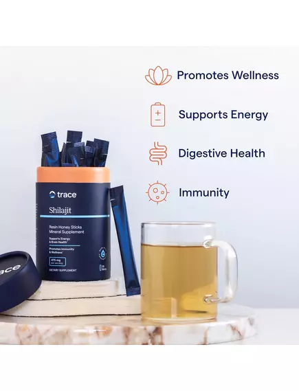 Trace Minerals Shilajit Honey Sticks / Смола мумійо фульвова кислота та мінерали 30 саше з медом, фото 5 від магазину біодобавок nutrido.shop