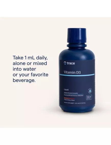 Trace Minerals Vitamin D3 / Витамин D3 вкус тропической вишни 473 мл, фото 6 в магазине биодобавок nutrido.shop
