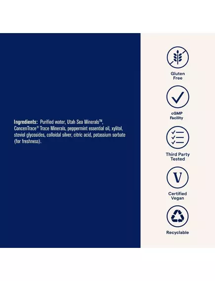 Trace Minerals ConcenTrace Mineral Mouth Rinse / Ополіскувач для рота з мінералами 296 мл, фото 2 від магазину біодобавок nutrido.shop