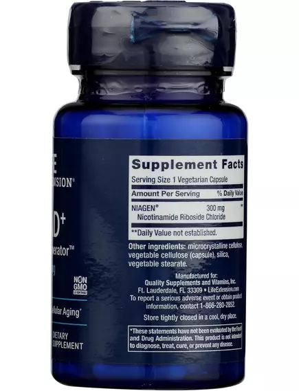 Life Extension NAD+ Cell Regenerator / НАД+ підтримка вироблення клітинної енергії 300 мг 30 капсул, фото 9 від магазину біодобавок nutrido.shop