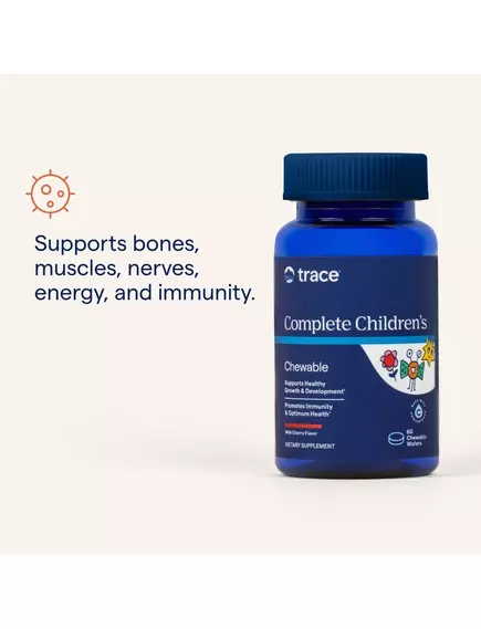 Trace Minerals Complete Children's Multi / Мультивітаміни для дітей смак вишні 60 жувальних таблеток, фото 4 від магазину біодобавок nutrido.shop