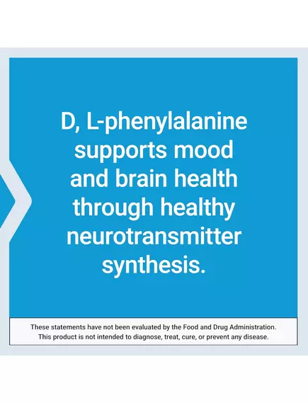 Life Extension D, L-Phenylalanine / D, L-фенілаланін підтримка настрою та нейротрансмітерів 100 к, фото 9 в магазине биодобавок nutrido.shop